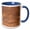 Blue/White, variant on 3drose, Utah, Moab, Canyonlands Np. Potash Road, Petroglyphs - Us45 Tdr0012 - Trish Drury, 11oz Two-tone Green Mug