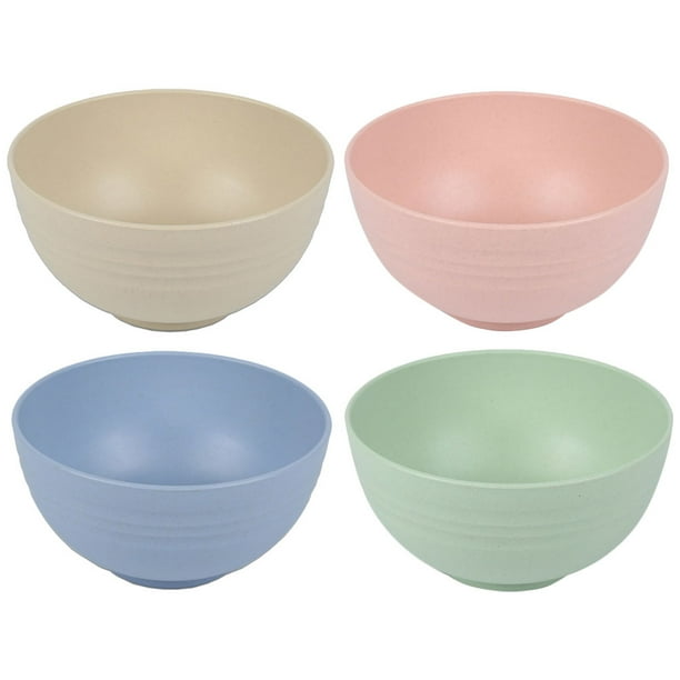 Cuencos de cereales irrompibles, cuencos reutilizables para cereales, arroz, cena, avena, ensalada, 4 Uds.