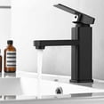 thumbnail image 5 of Grifo de baño disponible con agua fría y caliente Grifo de fregadero con acabado de cobre duradero negro El grifo de lavado a mano es extraíble para facilitar la limpieza o el reemplazo., 5 of 5