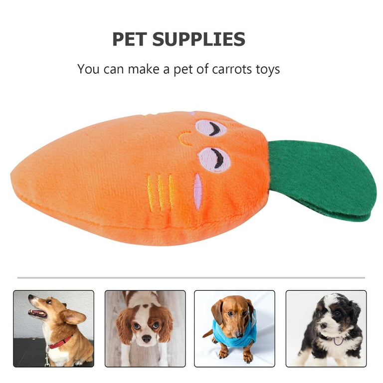 New Dog Pet Puppy Plush Vegetable Carrot Sound Chew Squeaker Squeaky Paly  Toys 