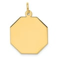 thumbnail image 1 of 14k Plain .009 Gauge Engravable Octagonal Disc Charm in 14k Yellow Gold, 1 of 2