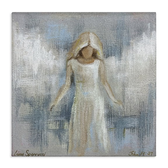 Stupell Industries Ethereal Peace Angel Canvas Wall Art, design by Linda Sperruzzi