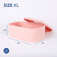 thumbnail image 3 of BLUE GINKGO Large Silicone Container, Airtight Food Storage | (47oz) Pink, 3 of 7