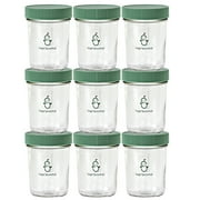 Sage Spoonfuls Glass Baby Food Storage Jars - 9 Set, 8oz Baby Food Jars w/Lids, Freezer Storage, Reusable Glass Baby Food Containers, Breast Milk Storage, Microwave & Dishwasher Safe, Infant & Baby