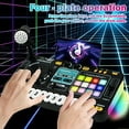 thumbnail image 7 of JBeeCtrl DJ Mixer for Kids with Microphone, Piano&BT Light up DJ Turntable with 12 Midi DJ Controller for Beginners Child Musical Instruments Toys for 5 6 7 8 Year Old Boys Birthday Gift-Black, 7 of 7