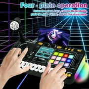 JUGAAD LIFE DJ Mixer for Kids with Microphone&Bluetooth, Light up DJ Turntable with 12 MIDI, Piano Musical Instruments Toys for Boys Girls 3 6 years Birthday Gift for 4 5 6 7+ Black