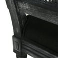 thumbnail image 5 of GDF Studio Brownell French Country Wood and Cane Upholstered Dining Chairs, Set of 4, Black and Gray, 5 of 9