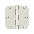 thumbnail image 2 of Deltana S35R514 3-1/2" x 3-1/2" x 5/8" Radius Hinge; Residential Thickness; Bright Nickel Finish, 2 of 2