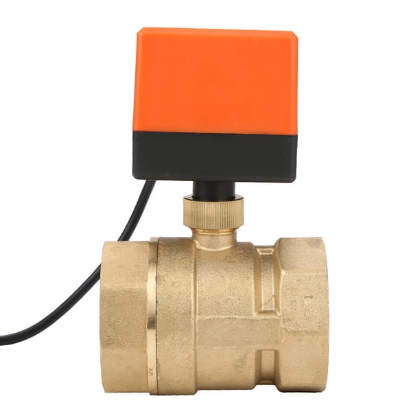 Válvula de bola motorizada eléctrica de latón, de 2 vías, 3 cables y 2 puntos de control, CA 220 V, G2 DN50