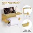 thumbnail image 3 of TQKAG Juego de accesorios de baño de 5 piezas en oro cepillado, 60 cm, SUS304, 3 of 8