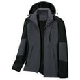 thumbnail image 2 of Njoeus Men's Lightweight Waterproof Hooded Rain Jacket Outdoor Casual Sportswear Spring Fall Jacket for Hiking Travel L-5XL（Available in Big & Tall), 2 of 3