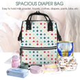 thumbnail image 5 of Pofeuu Colorful Geometric Print Diaper Bag Backpack, Multifunction Travel Pack Maternity Baby Changing Bags, Large Capacity, Waterproof, 5 of 6