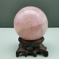 thumbnail image 4 of rose quartz Crystal sphere Natural Healing Crystal carving ball for Reiki sculpture Healing and Crystal 0.377kg, 4 of 8