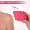thumbnail image 2 of GZhLonKiMa XL EXTRA LARGE Make Up Beauty Sponges Blender-Product contains: 1x Small(8cm) 1xExtra Large(11cm) and 2 Sponge Holder-for Face Body, Blush Cream, Liquid Foundation Powder Application, Ivory, 2 of 7