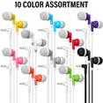 thumbnail image 2 of Bulk Wholesale Lot Kids Earbuds Headphones Earphones for Schools, Libraries, Hospitals, Gifts Individually Bagged (40 Pack, Multi), 2 of 5