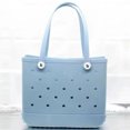 thumbnail image 1 of Bolsa de playa Boggs Extra grande, cesta de playa EVA de viaje de verano, bolso de mano para Picnic para mujer, bolso de hombro lavable impermeable con agujeros, 1 of 5