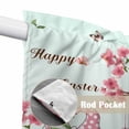 thumbnail image 4 of Easter Swag Valances for Windows 2 Pack, Kitchen Window Curtains 36 Inch Length, Spring Gnomes Blossoms Flowers Colorful Eggs Privacy Swag Curtains for Living Room/Bathroom with Rod Pocket 36"x36", 4 of 8