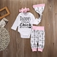 thumbnail image 3 of IZhansean Newborn Infant Baby Girls Romper+Arrows Long Pants Hat 3pcs Outfits Set Clothes, 3 of 7