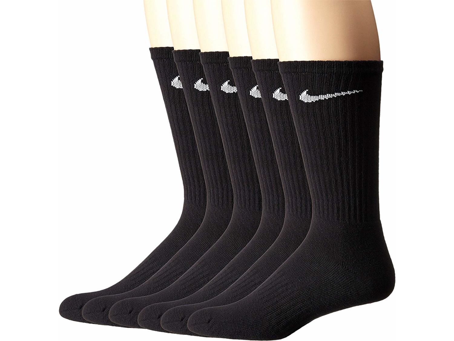 Nike Performance Cotton Crew Band Training Socks Black 6-Pack photo 2