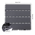thumbnail image 3 of Square Plastic Interlocking Deck Tiles 30-Pack Patio Tiles 12"x 12" Dark Gray, 3 of 9