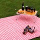 thumbnail image 5 of ZHAOCHENG Manta de picnic a cuadros rojos y blancos 150 * 150 CM - - A prueba de humedad - Estera al aire libre para acampar, al aire libre, parque, senderismo, playa - Con asa, 5 of 5