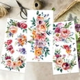 thumbnail image 4 of Juego de 3 calcomanías de flores de acuarela para muebles y manualidades, 6 x 12 pulgadas, rosas, adhesivos decorativos florales., 4 of 7