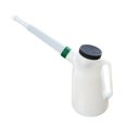thumbnail image 3 of Jarra de aceite con vertedor, dispensador de aceite de motor, mango ergonómico, resistente, con tapa, recipiente medidor para automóviles. 3 litros, 3 of 8