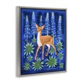 thumbnail image 3 of Stupell Industries Eclectic Fawn & Lupine Flowers Gray Floating Frame Canvas Art, 25 x 31, by Renee Thompson, 3 of 8