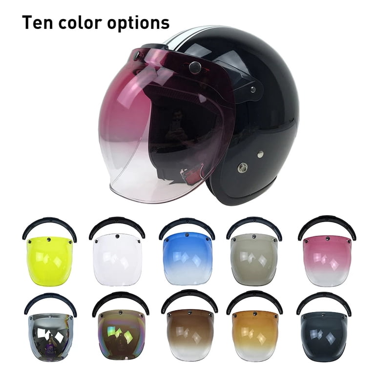 Hot Multicolor High Strength durable Flip Up Motorcycle Helmet Bubble Visor Open Face Helmet Accessories AMBER - Walmart.com Hot Multicolor High Strength durable Flip Up Motorcycle Helmet Bubble Visor Open Face Helmet Accessories AMBER - Walmart.com