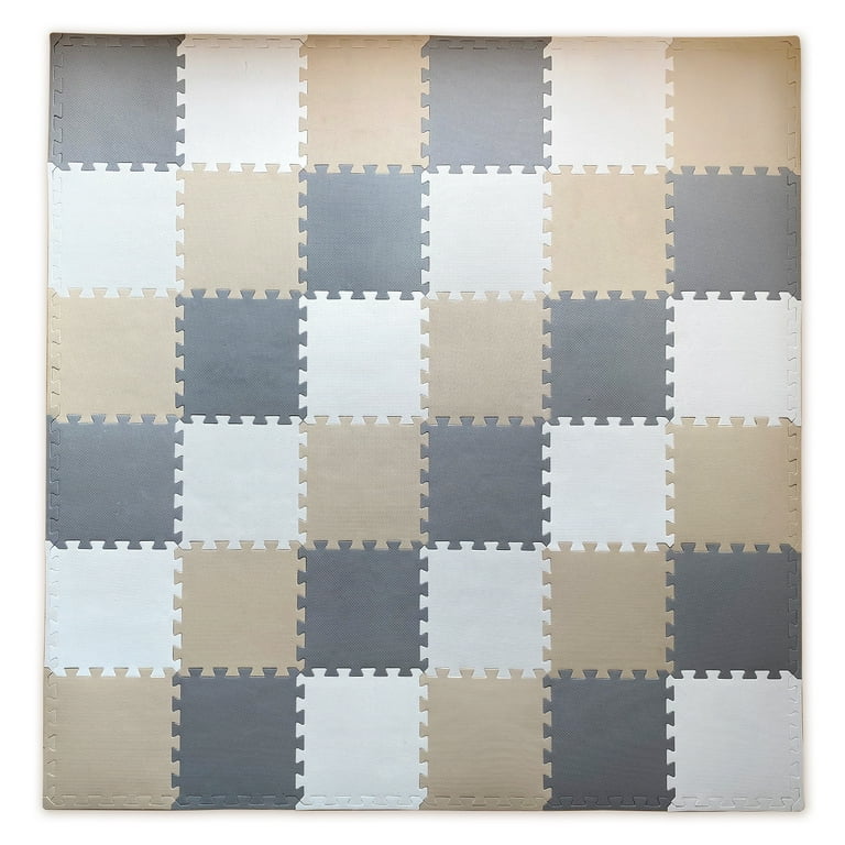 Plush Interlocking Foam Pad Puzzle Floor Tiles Mat Baby Crawling Nursery Rugs 12 Plush Interlocking Foam Pad Puzzle Floor Tiles Mat Baby Crawling Nursery Rugs 12