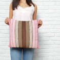 thumbnail image 2 of Pink Wood Grain Pillow Covers 24x24 Inch Decorative Throw Pillow Cover, Brown Vintage Mottled Country Stripes Sofa Pillowcases Accent Cushion Case Home Decor Bedroom Living Room, 2 of 6