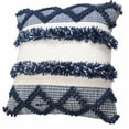 thumbnail image 3 of 20" X 20" Navy Blue And White Polyester Coastal Zippered Pillow, 3 of 3