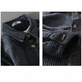 thumbnail image 3 of Fancifize Men's Solid Corduroy Shirt Shacket Long Sleeve Casual Button Down Shirt Jacket Soft Comfortable Fall Outwear with Pocket, 3 of 5