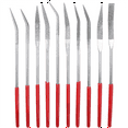 thumbnail image 1 of 10PCS Diamond File Set-3x140mm Curved Shaped Needle Files for Precision Metalworking, Woodworking, Jewelry, and Crafting, 1 of 7