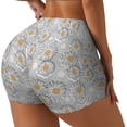 thumbnail image 1 of Fotbe Daisies Flowers Shorts Sin Costuras – Shorts Deportivos de Cintura Alta para Mujer, Elásticos para Gimnasio, Yoga, Running o Ciclismo-X-Large, 1 of 8