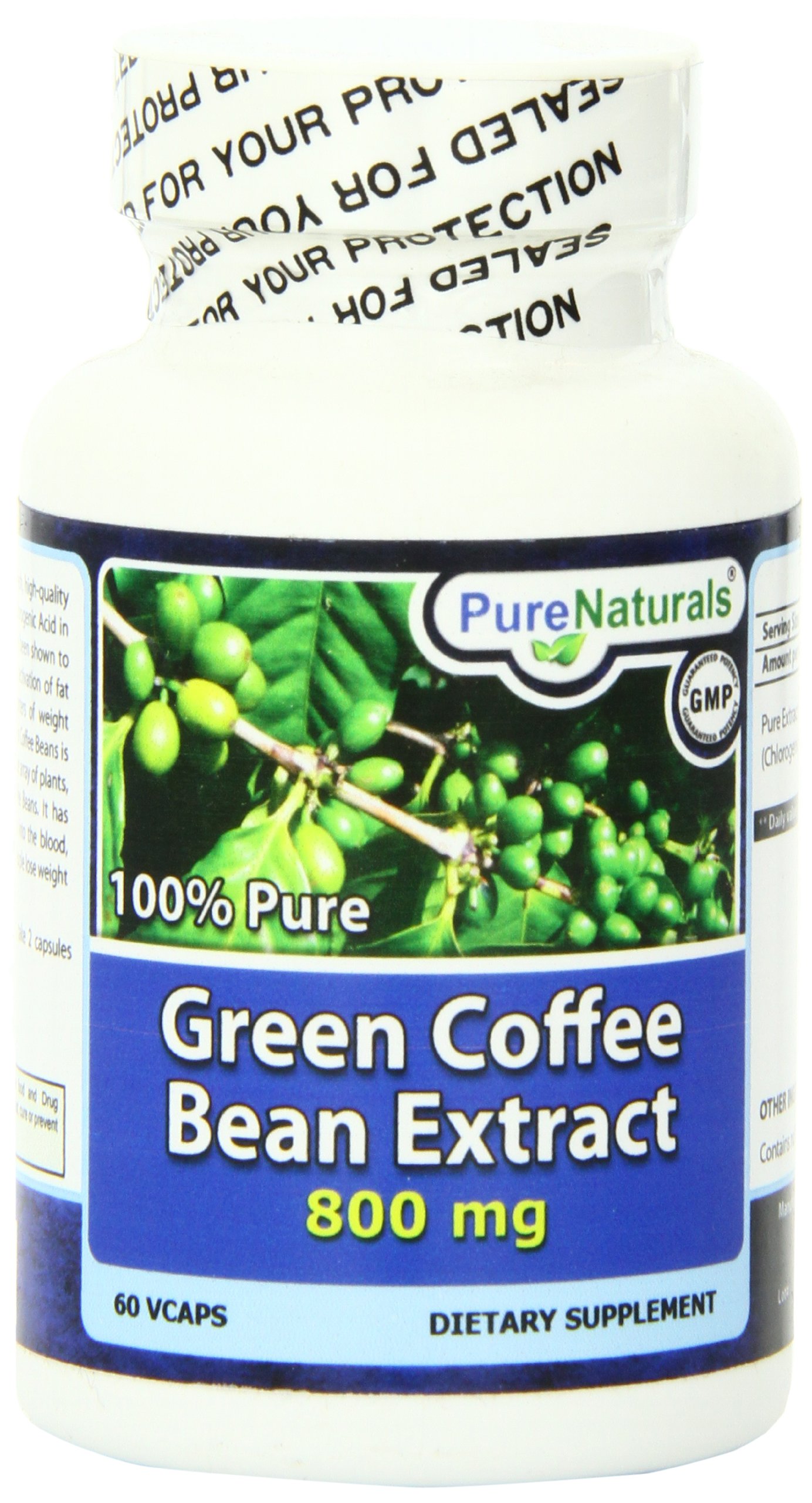 Pure Naturals Green Coffee Bean Extract 800 mg per serving, 60 Veg