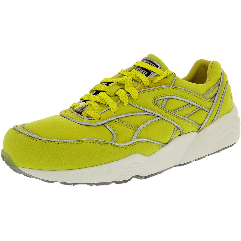 PUMA - Puma Men's Trinomic R698 X Icny Fluroescent Yellow Low Top Fabric Walking Shoe - 9.5M
