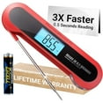 thumbnail image 1 of Professional 3X Faster 0.5sec Instant Read Meat Thermometer Digital, High Accuracy ±0.5°F, IP67 Waterproof, Auto Wake/Sleep & Rotate Display, NSF & NIST Certified, Backlight Fry Oil Candy Thermometer, 1 of 1