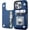 Blue, variant on MYKOMI Compatible with iPhone 16 Pro Wallet Case with Card Holder, PU Leather Kickstand Card Slots Case, Double Magnetic Clasp and Durable Shockproof Cover 6.3 Inch