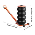 thumbnail image 4 of VEVOR Air Jack, 6 Ton/13000 lbs, 2-5 S Pneumatic Lifting Jack with Heightened Column & Adjustable Handle, Easy-to-Lift & Space-Saving Jack with Thick Rubber Pad, 4 of 9