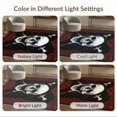 thumbnail image 7 of ODIKA 9'x12' Washable Area Rug Ghost Gothic Horror Skull Spooky Vintage Motif Border Halloween for Master Suite, California King, Under Bed, Non-Shedding, Easy Care, 7 of 7
