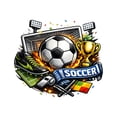 thumbnail image 2 of Honmine Stickers Lovely Football Patterns, Decorative Wall Stickers for Doors Windows, Sports Decor for Bedroom, Man Cave, Dorm Room, Locker, 2 of 7
