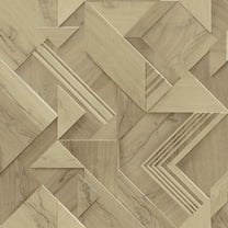 Advantage Cassian Light Brown Wood Geometric Wallpaper