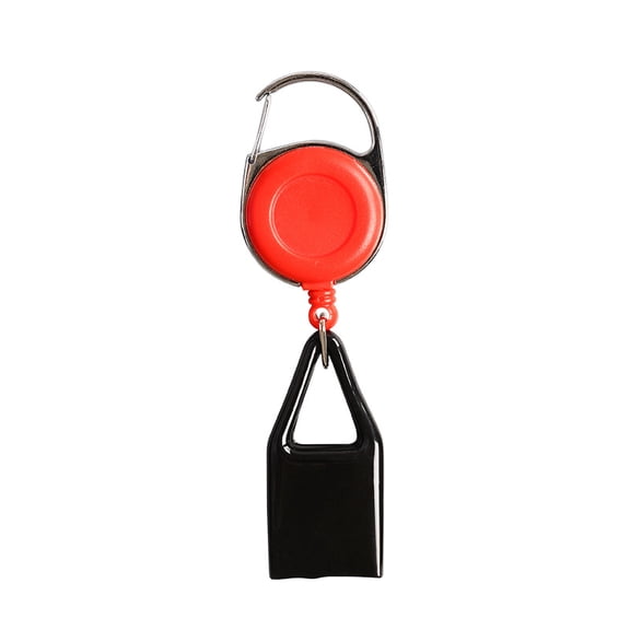 2026 Outdoor Retractable Lighter Case Solid Color Round Retractable Buckle Pull Cord Holder ID Holder Anti-Loss Device