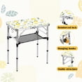 thumbnail image 3 of Yhuhwy Folding Camping Table, 2ft Small Portable Lightweight Aluminum Picnic Table with 3 Adjustable Heights for Indoor Outdoor Camp BBQ Beach (Lemon), 3 of 8