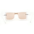 thumbnail image 4 of Womens Unique Off-set Exposed Lens Butterfly Sunglasses White Light Brown, 4 of 4