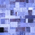 thumbnail image 1 of Ahgly Company Machine Washable Indoor Square Patchwork Blue Transitional Area Rugs, 4' Square, 1 of 4