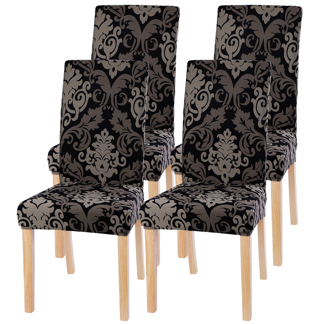 Elastic Chair Cover Dining Seat, Damask Dining Chair Covers Uk