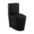 thumbnail image 2 of St. Tropez One-Piece Elongated Toilet Left Side Vortex Flush Handle in Matte Black 1.28 gpf, 2 of 13