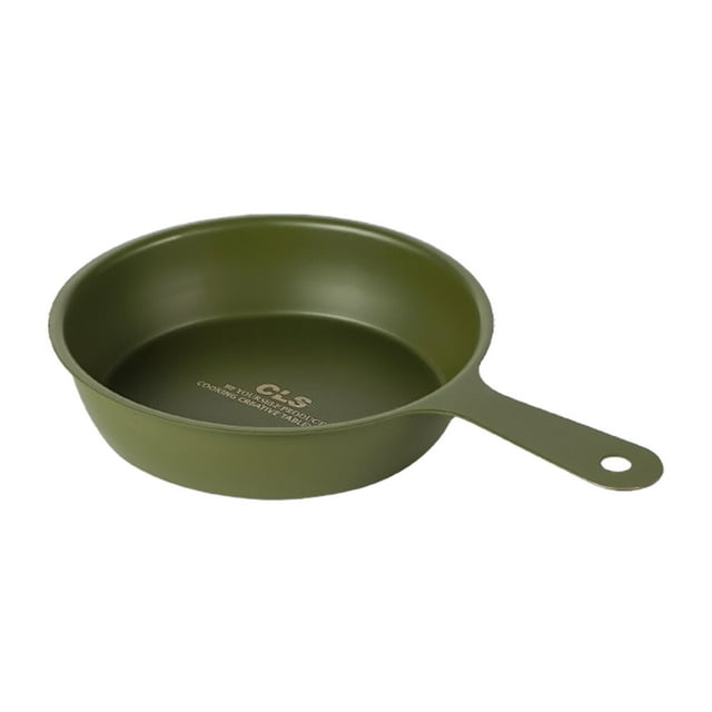 Btomtd Tray With Handle Stainless Steel Camping Hiking Portable Tableware Picnic Mini Dinner Tray, Green